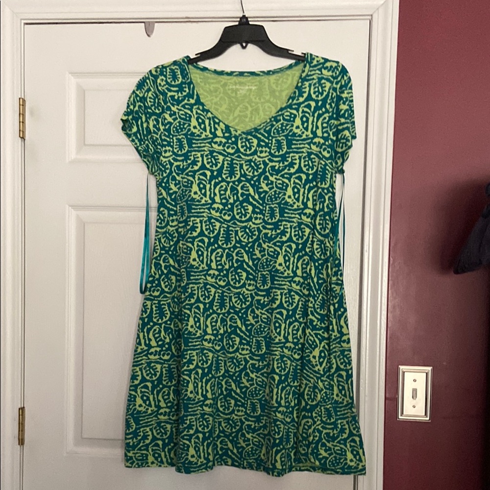 Soft Surroundings Soft Santiago Gaia Dress Tropical Green